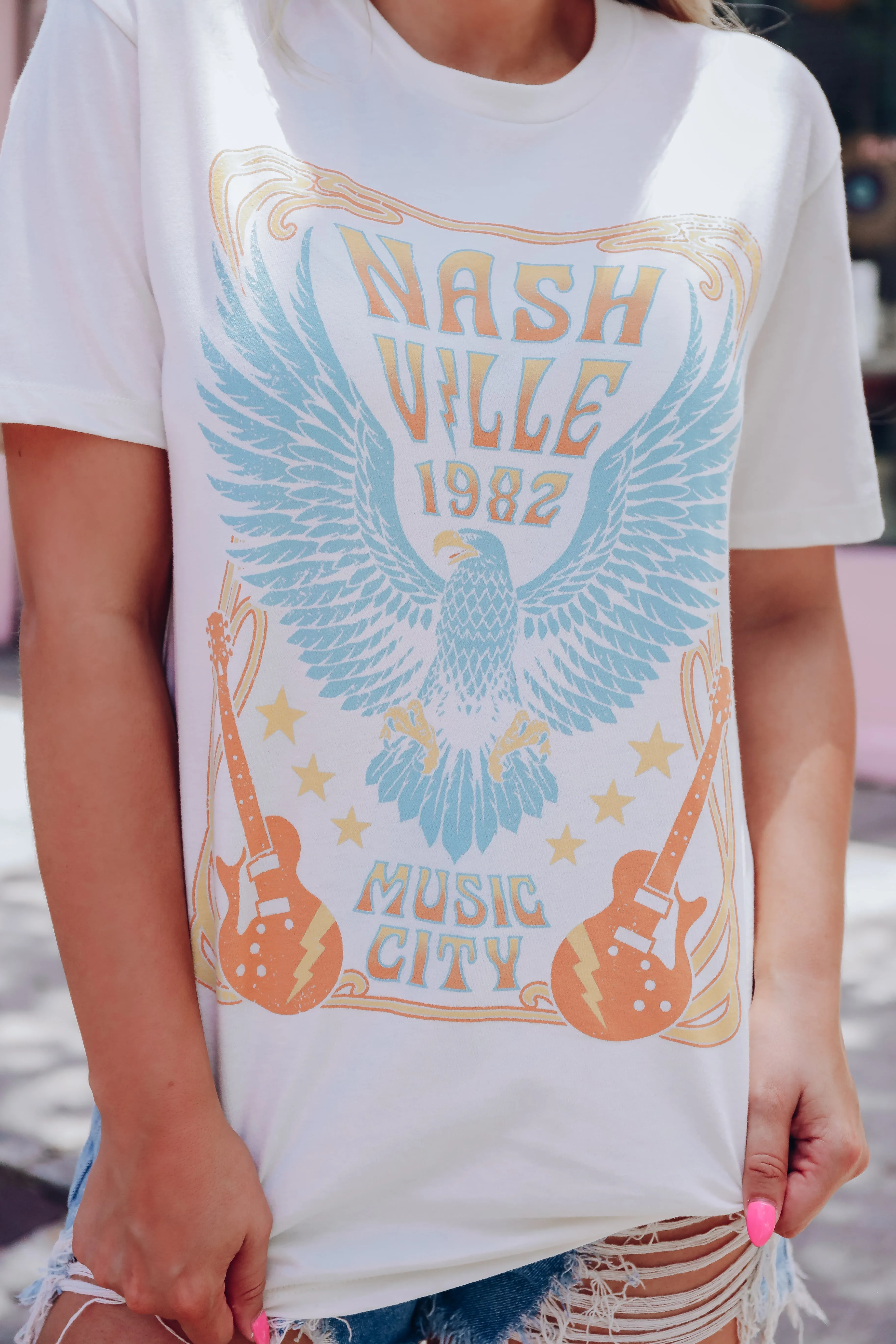 City Of Music Band Graphic Tee - Ivory