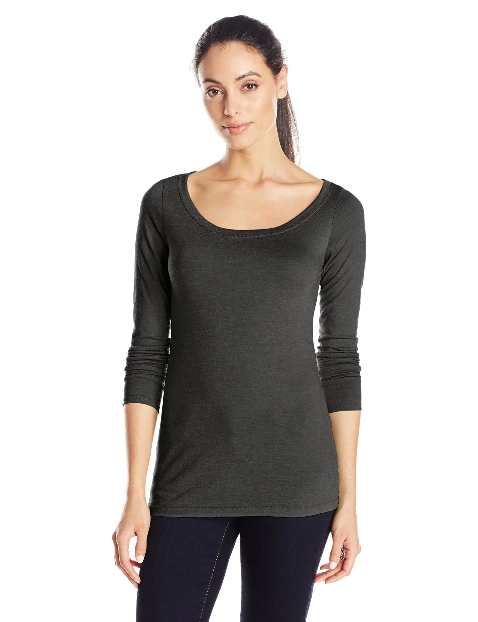 Clementine Women's Tri-Blend Long Sleeve Crew Neck Top