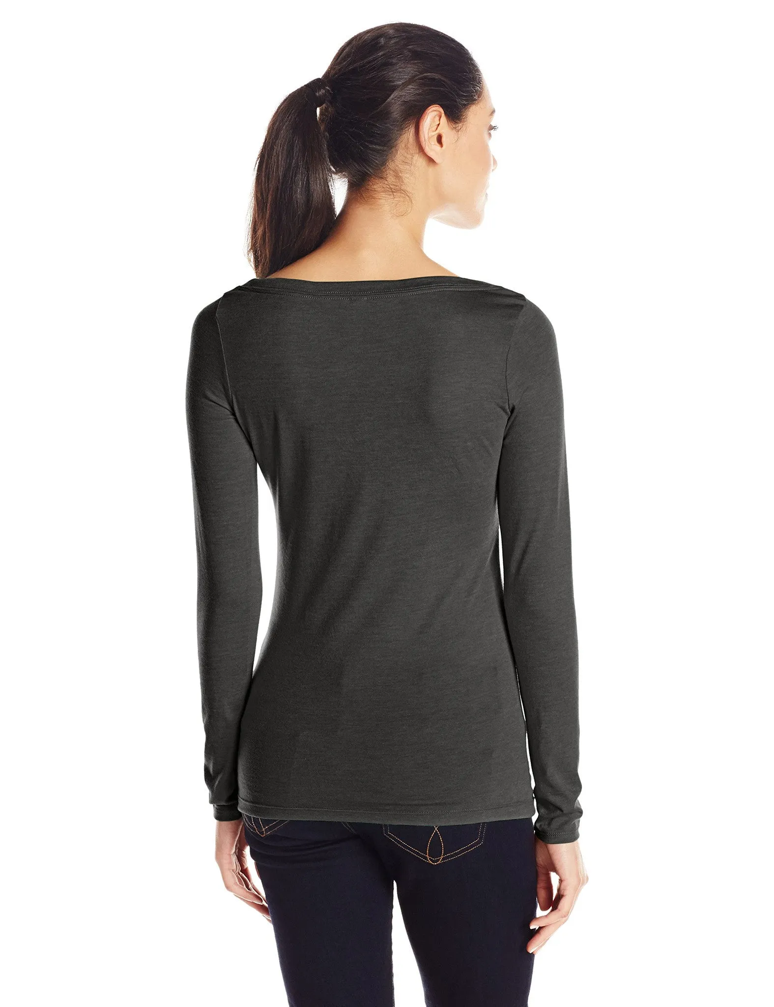 Clementine Women's Tri-Blend Long Sleeve Crew Neck Top