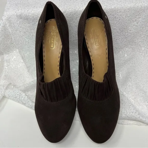 COACH Adra suede heeled Booties size 9