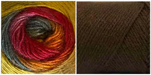 COFFEE   AMARYLIS - Falling Leaves Scarf YARN KIT