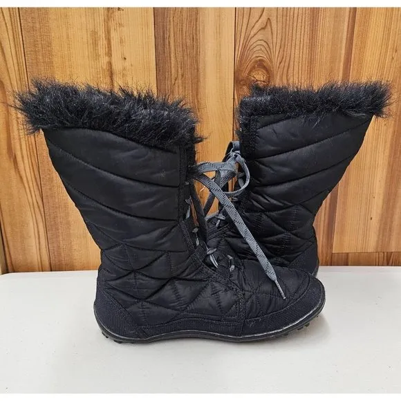 Columbia Minx Mid Black Big Girl's Winter Boots Size 5