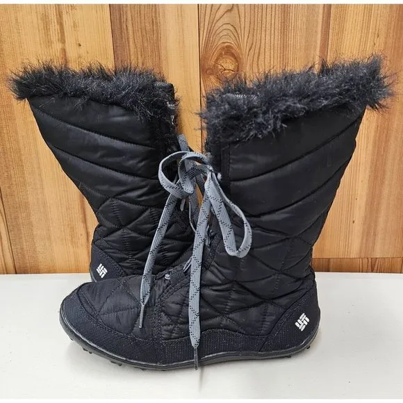 Columbia Minx Mid Black Big Girl's Winter Boots Size 5