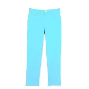 Cotton Twill Sky Blue Jeans