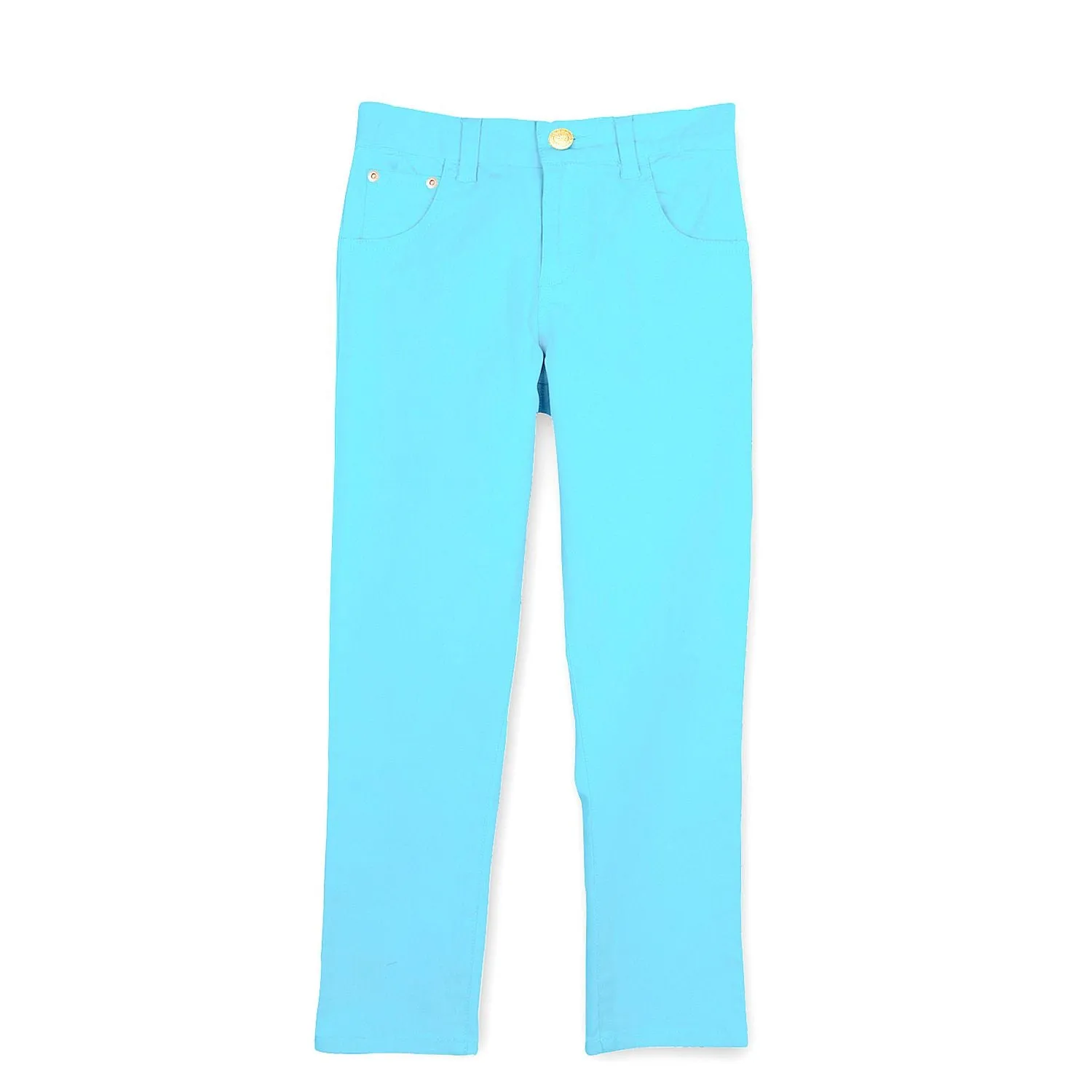 Cotton Twill Sky Blue Jeans