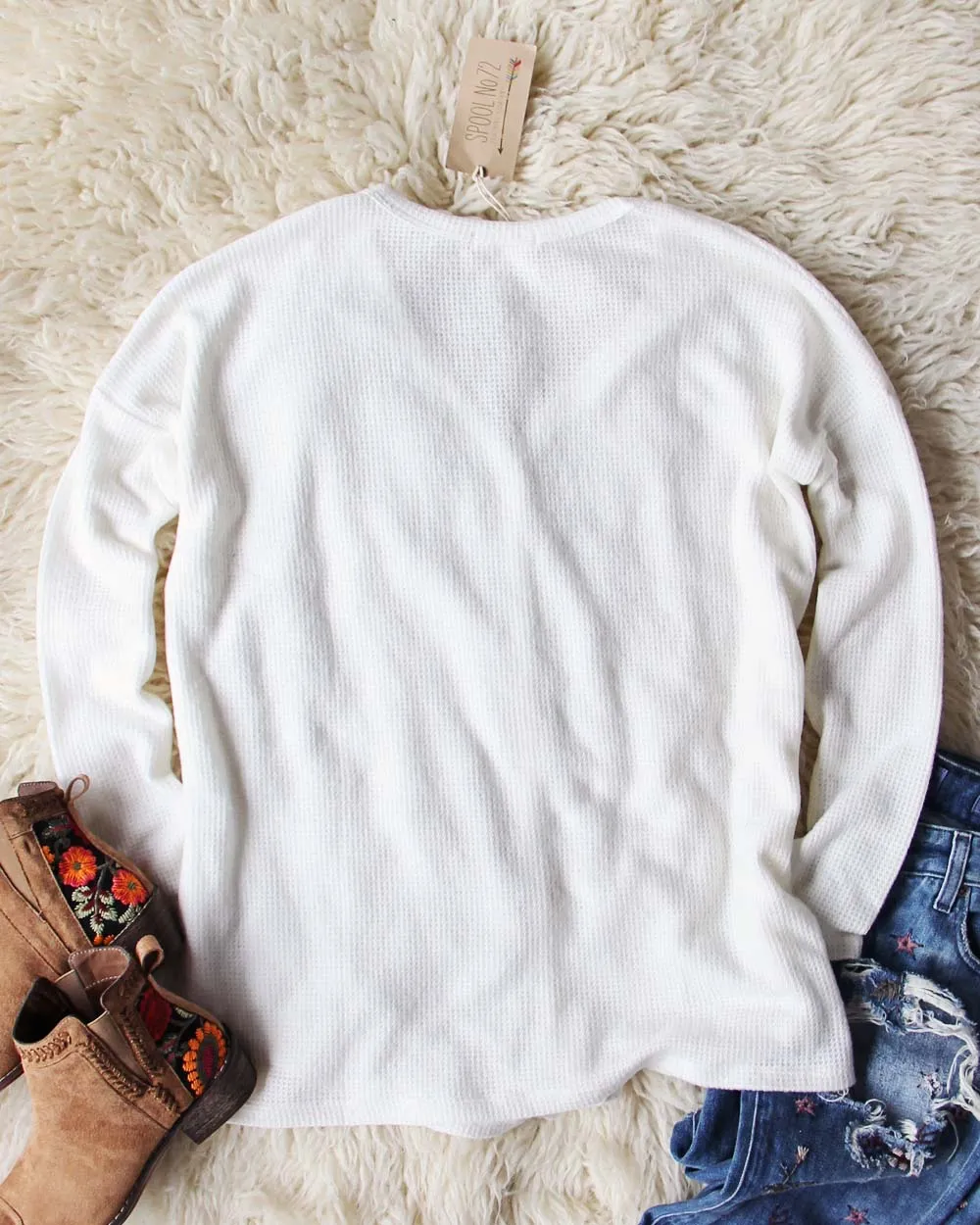 Cozy Tie Thermal in White