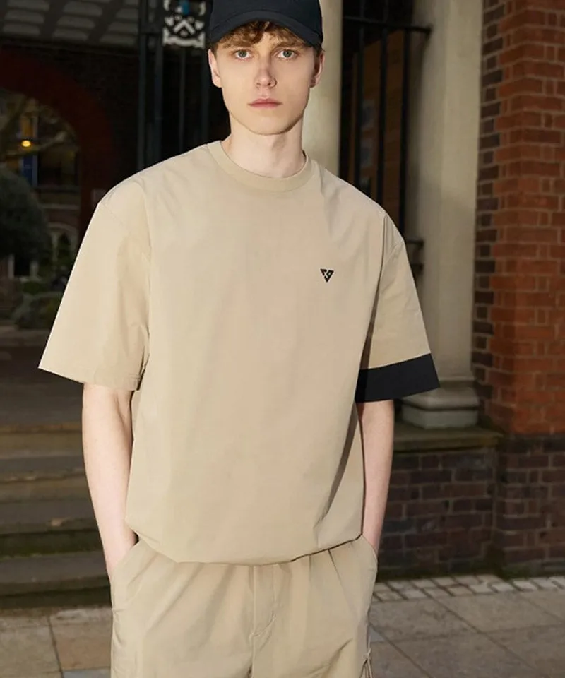 CREVE NINE: Men's Signature Graphic Anorak - Beige