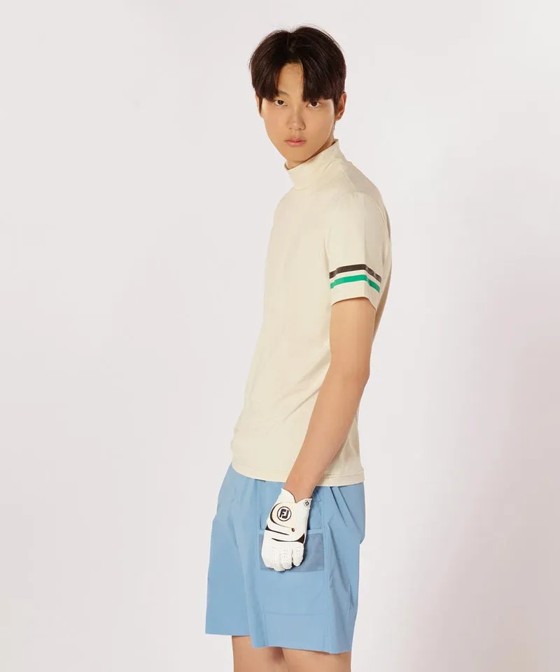 CREVE NINE: Mesh Mix Banding Pants - Blue