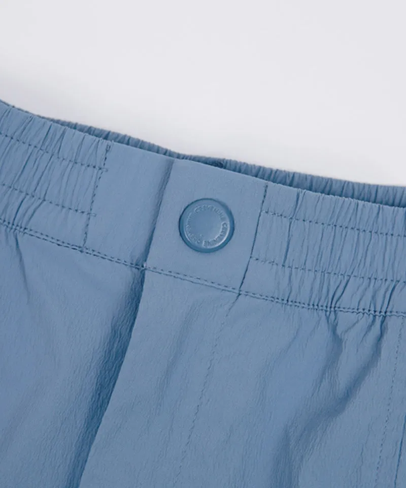 CREVE NINE: Mesh Mix Banding Pants - Blue