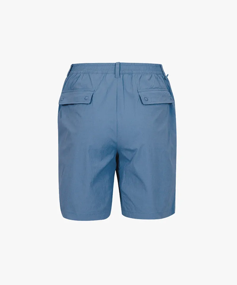 CREVE NINE: Mesh Mix Banding Pants - Blue
