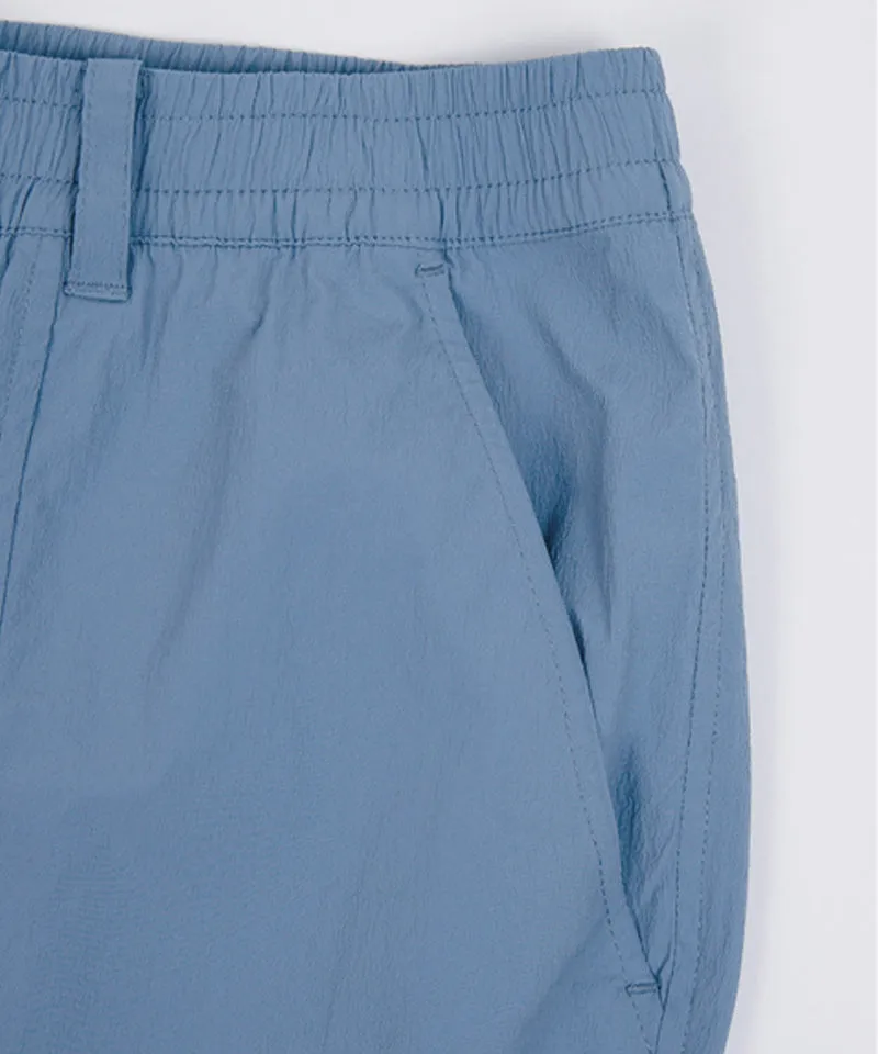 CREVE NINE: Mesh Mix Banding Pants - Blue