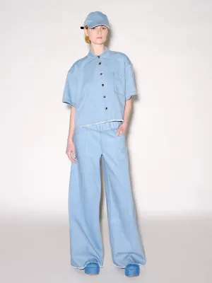 Cropped Denim Shirt