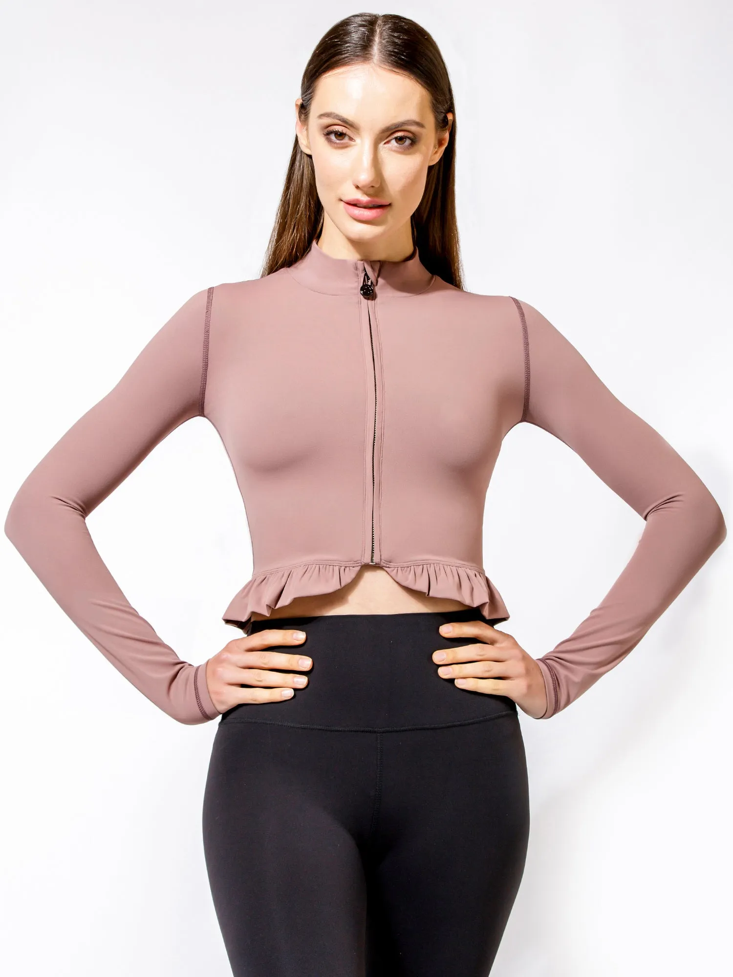 CROPPED RUFFLES JACKET