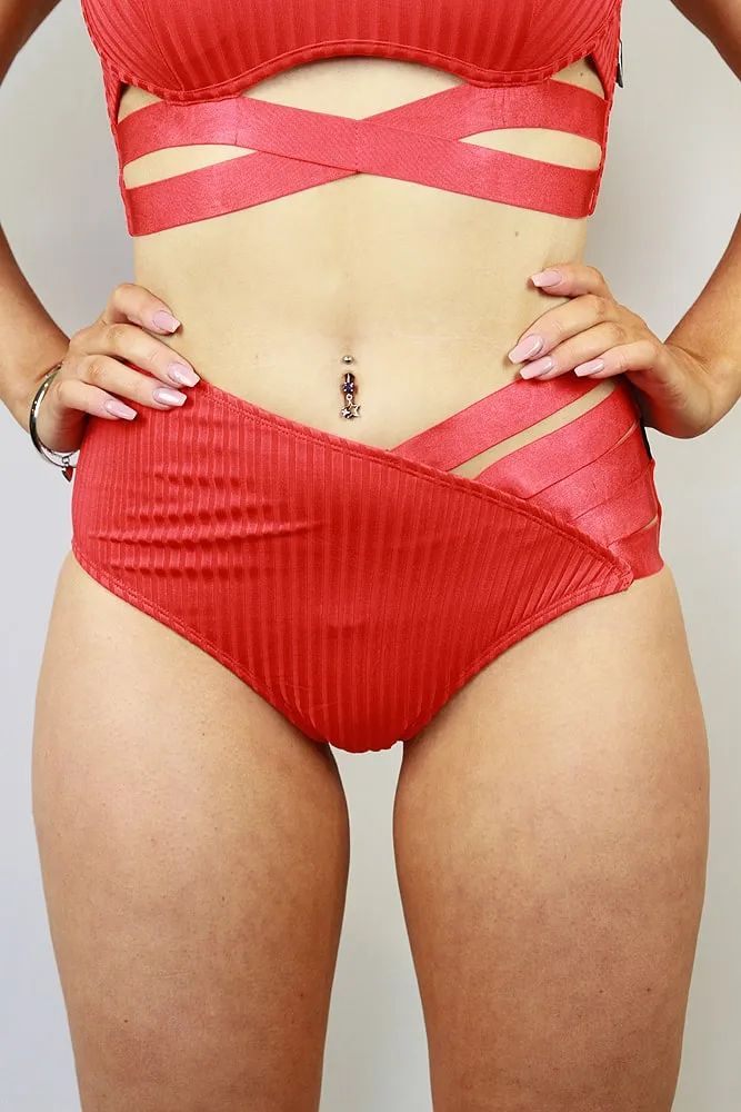 Crystal V Mid Waist Short - Aquamarine