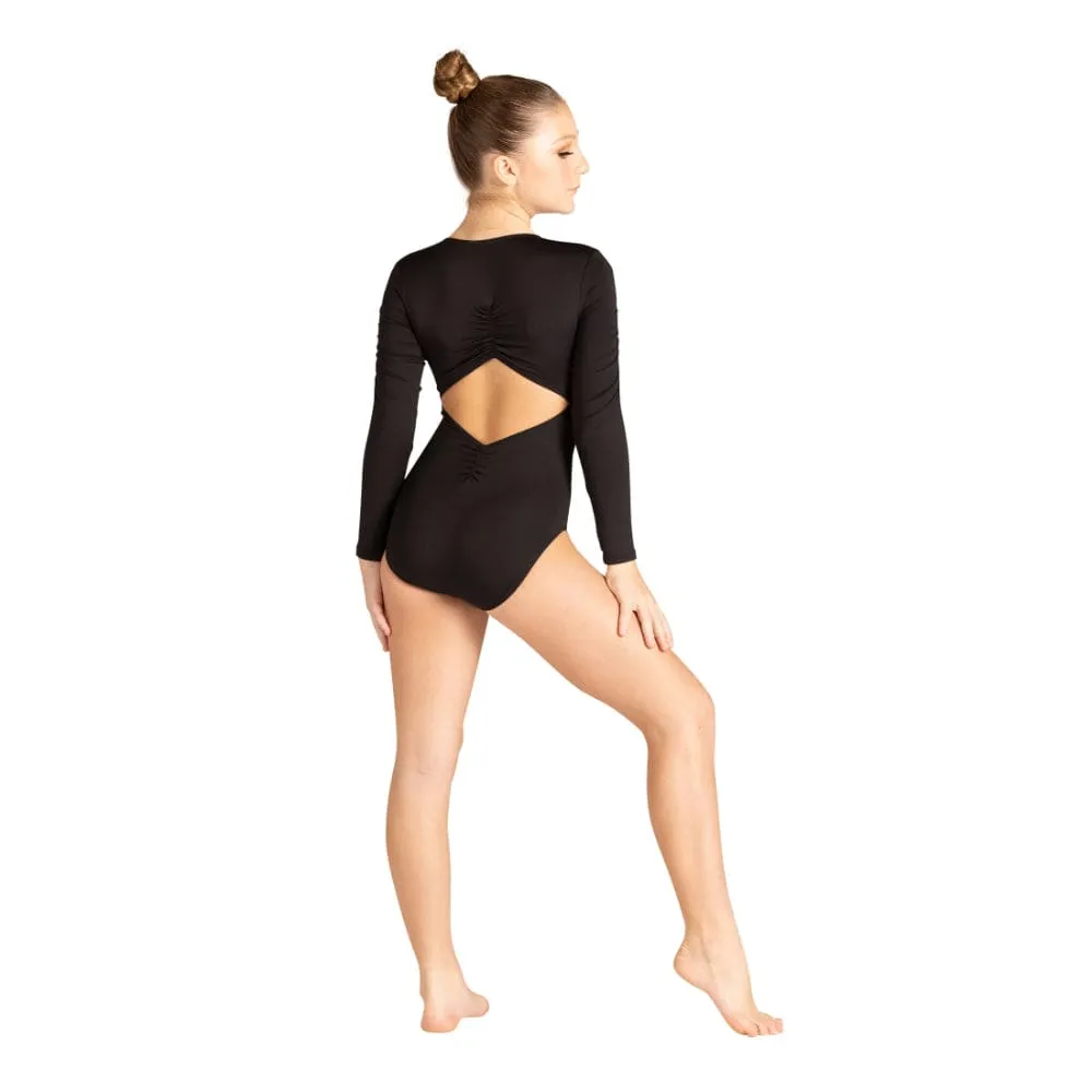 Danshuz 24107C Long Sleeve Shirred Leotard - Child