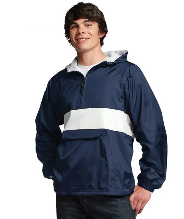 Delta Sigma Phi Rugby Striped Lined Windbreaker