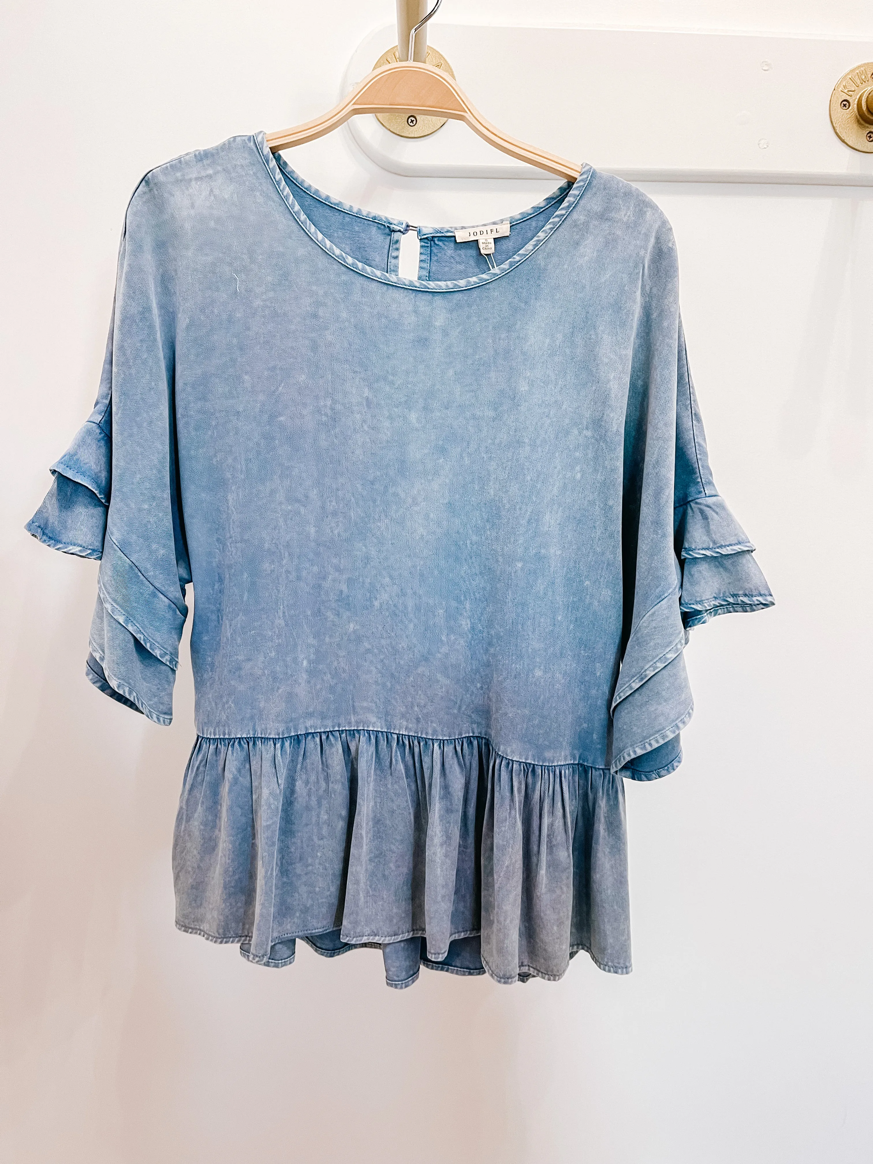 Denim Babydoll Top