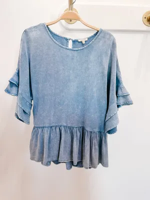 Denim Babydoll Top