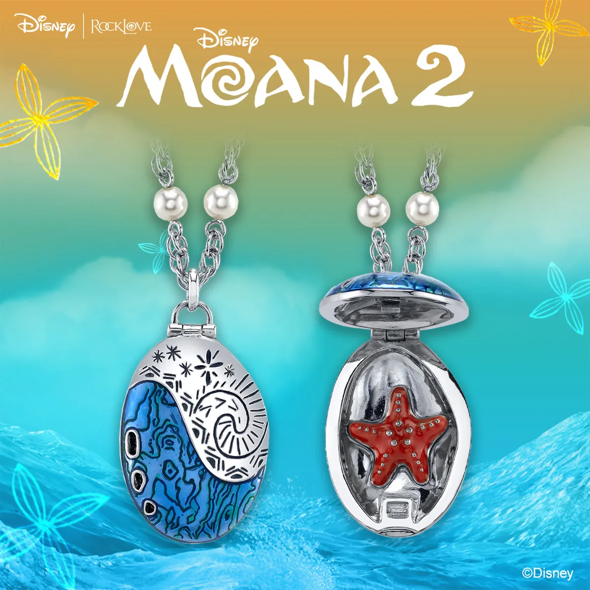Disney X RockLove DISNEY MOANA 2 Sea Star Enameled Locket