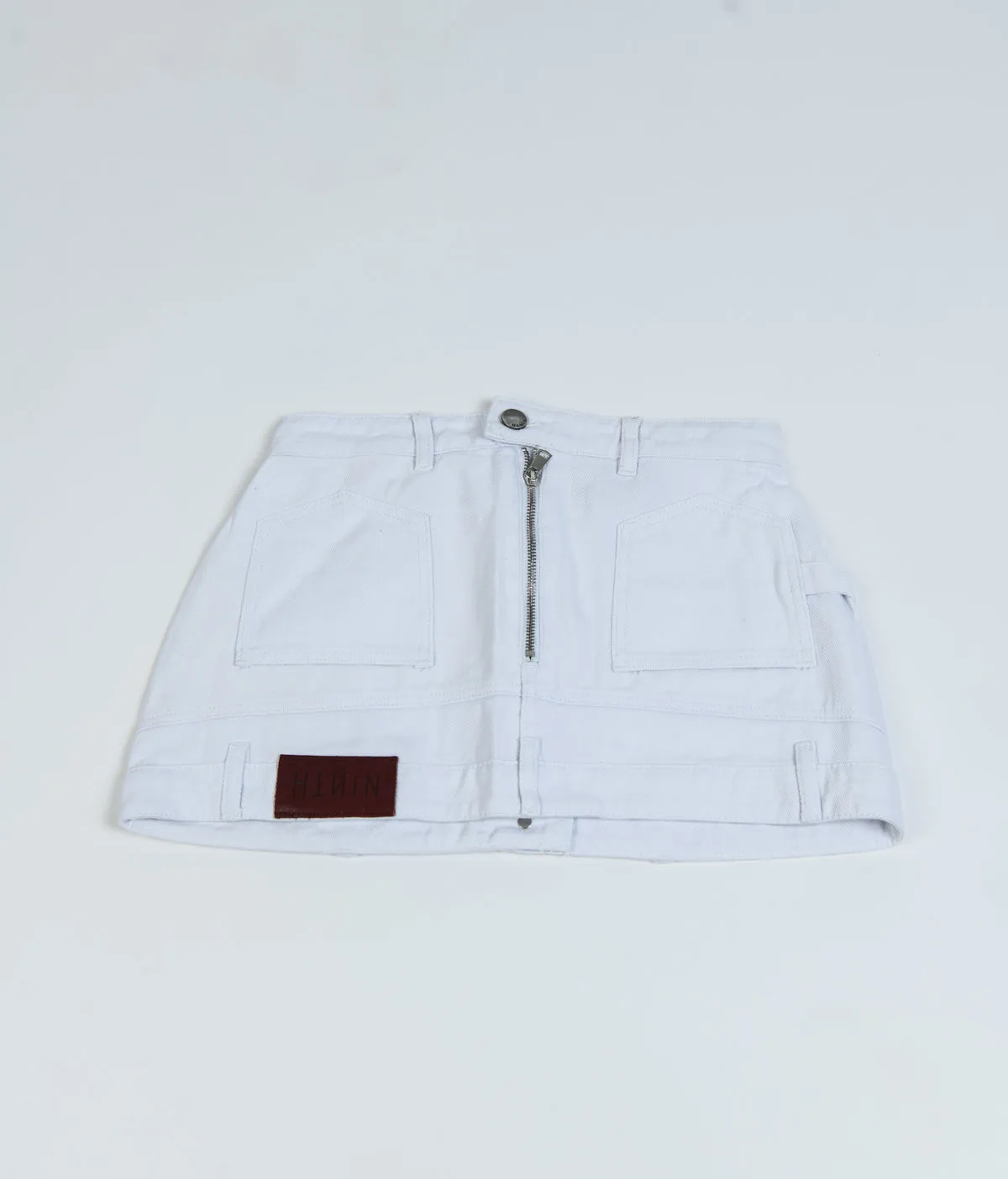 Down Side Up Mini Denim Skirt
