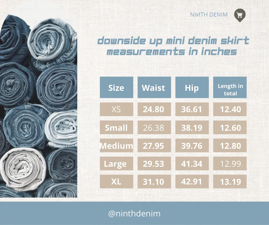 Down Side Up Mini Denim Skirt