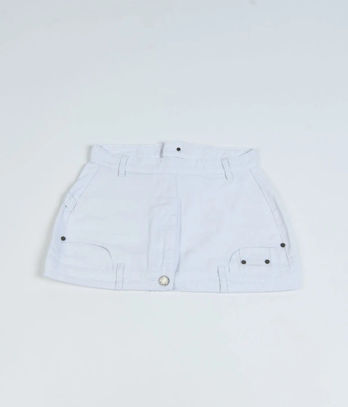 Down Side Up Mini Denim Skirt