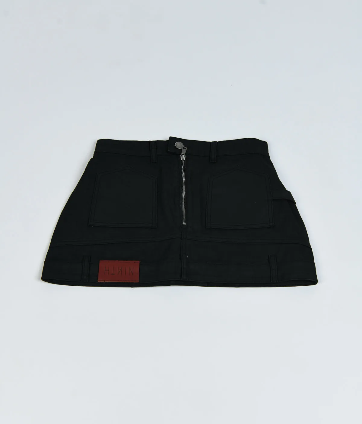 Down Side Up Mini Denim Skirt