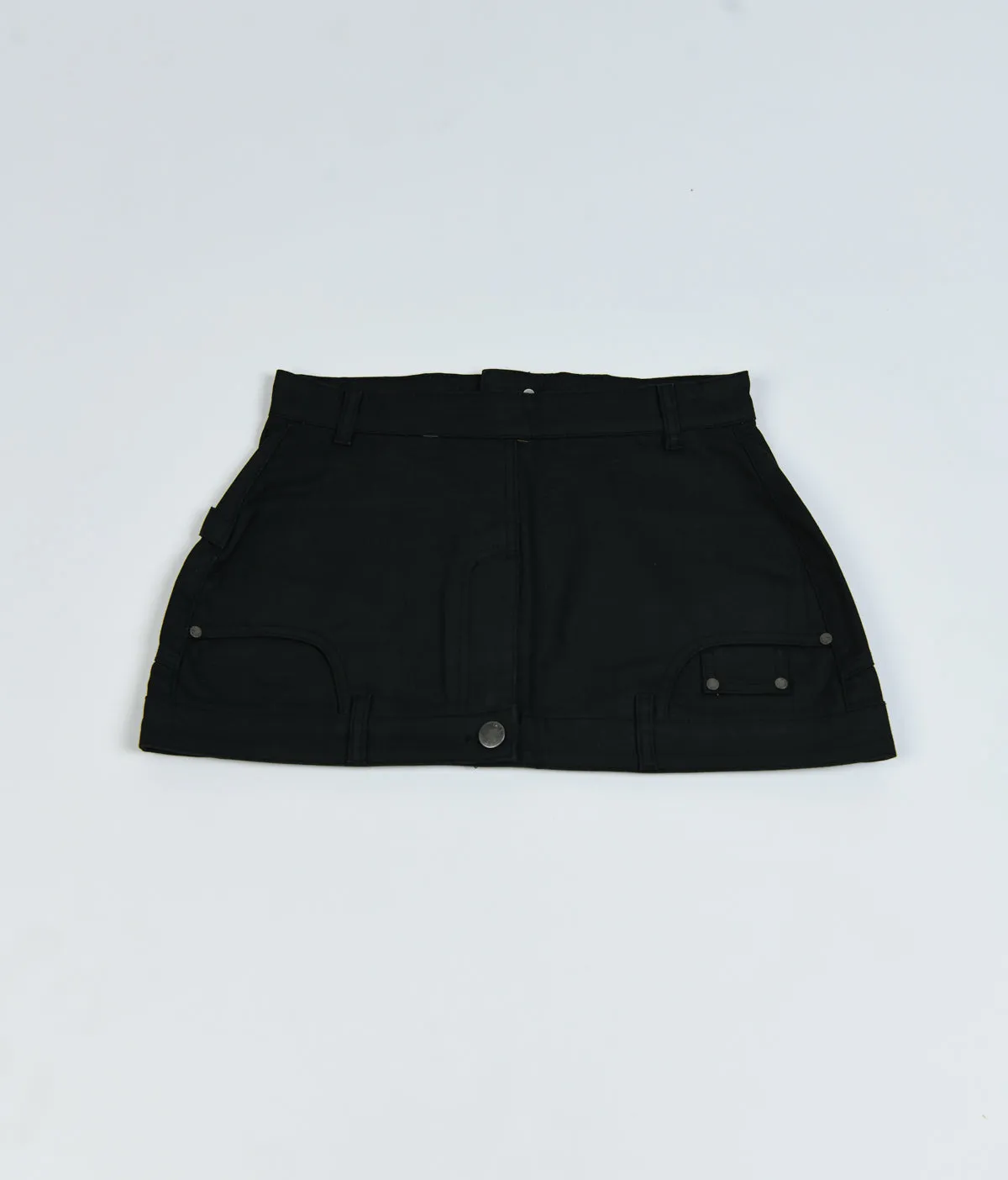 Down Side Up Mini Denim Skirt