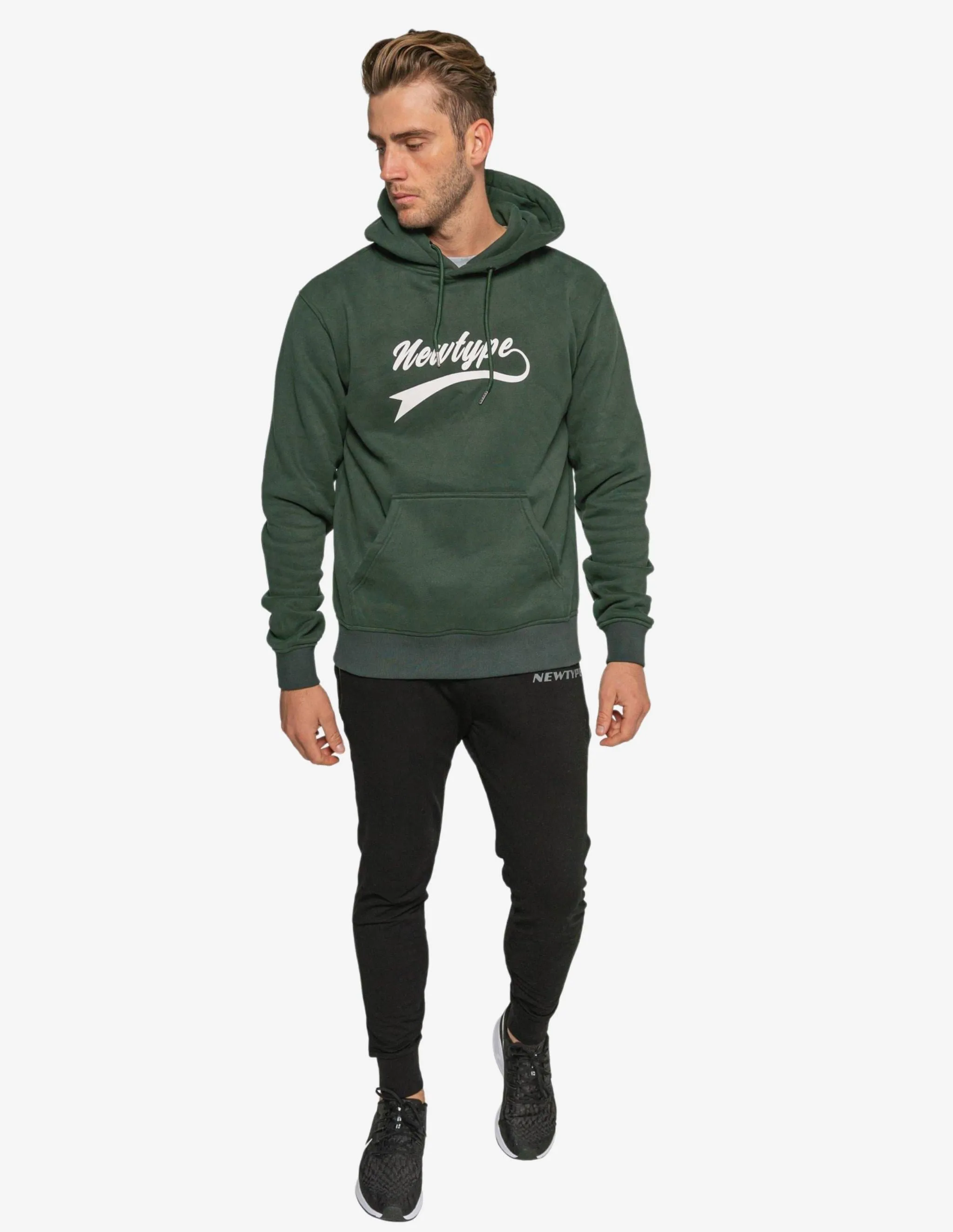 Dynamic Hooded Pullover Sweatshirt - Forest Green