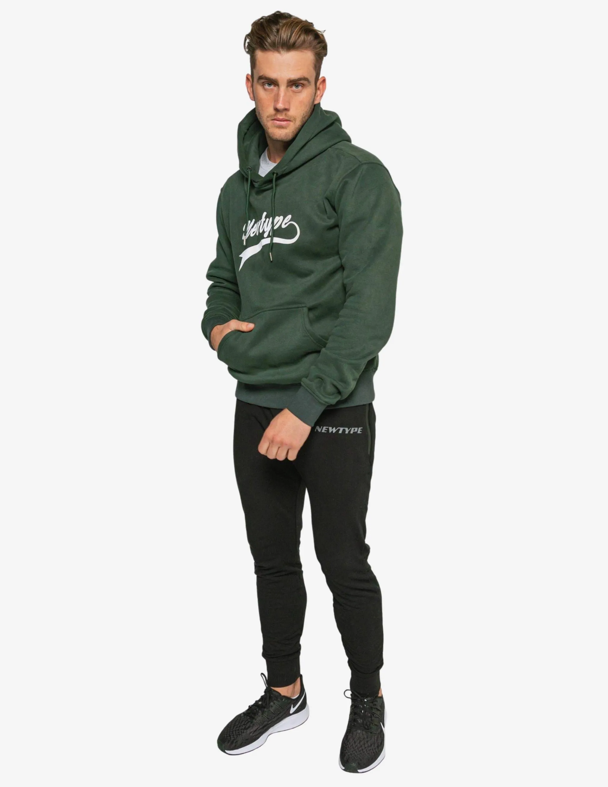 Dynamic Hooded Pullover Sweatshirt - Forest Green