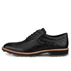 Ecco Men's Golf Classic Hybrid Leather Golf Shoe - BLACK