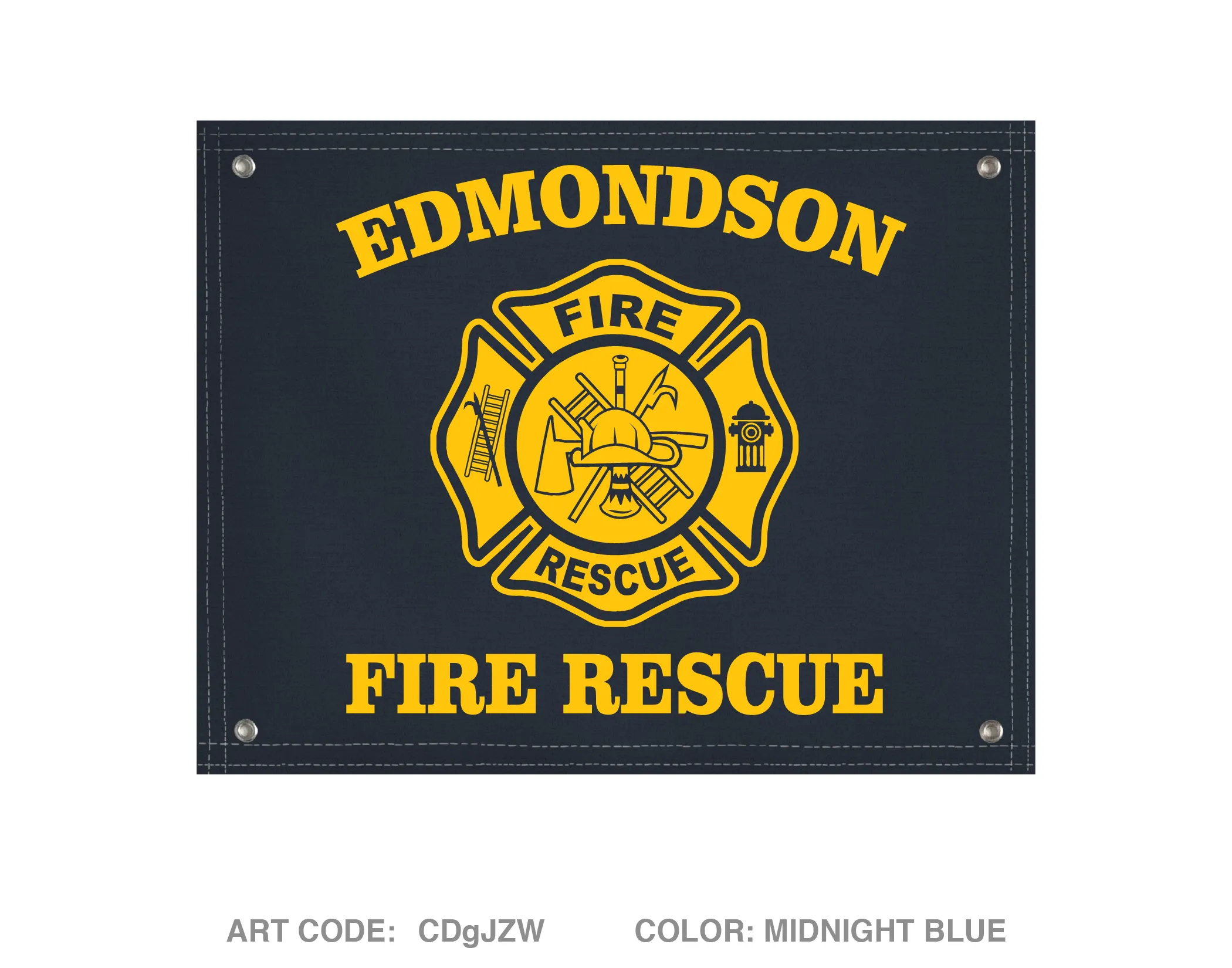 Edmondson Fire Department Fundraising Collection Banner Flag - CDgJZW