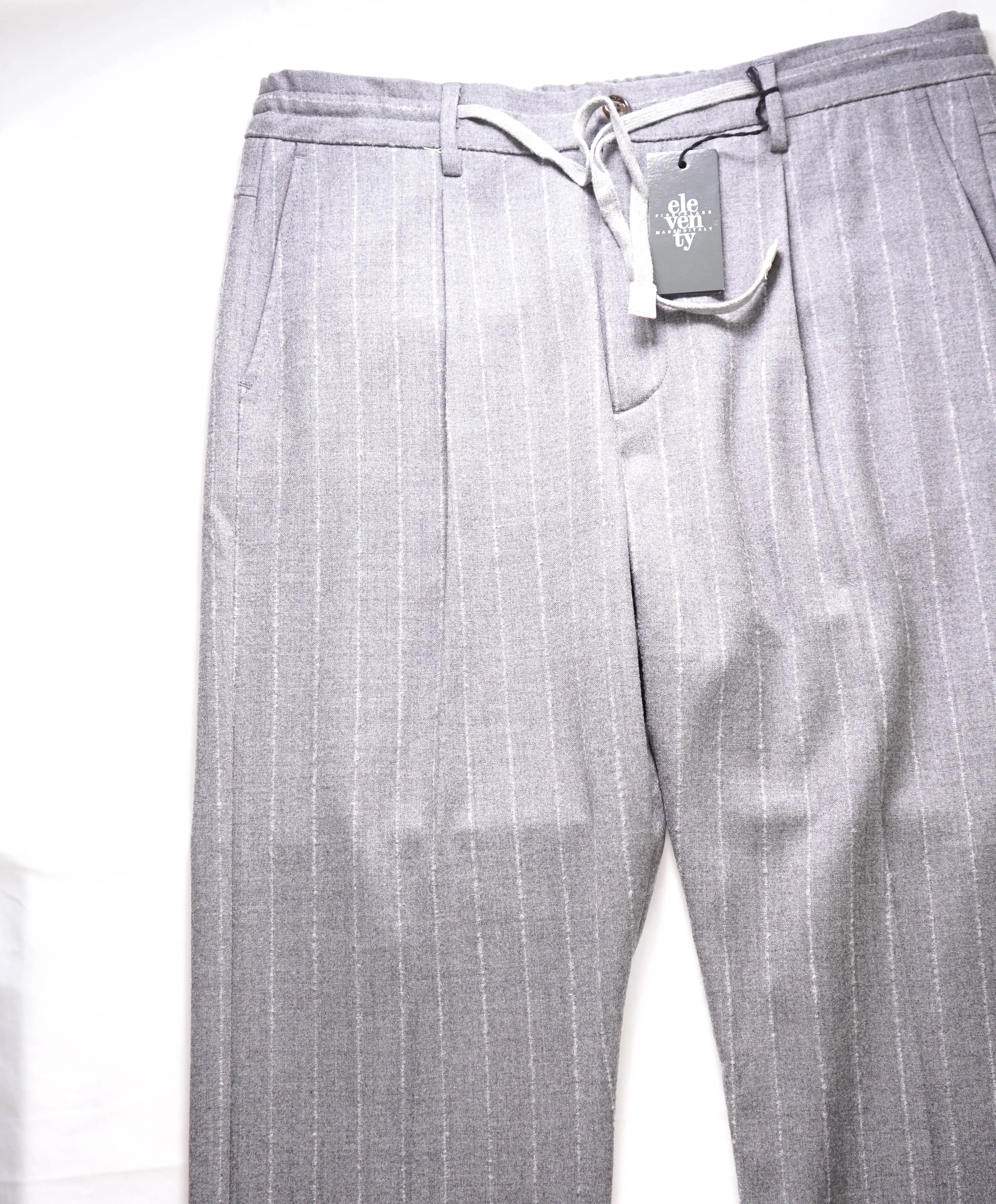 ELEVENTY - JOGGER *SUEDE Draw String* Gray Dress/Casual Pants- 38W
