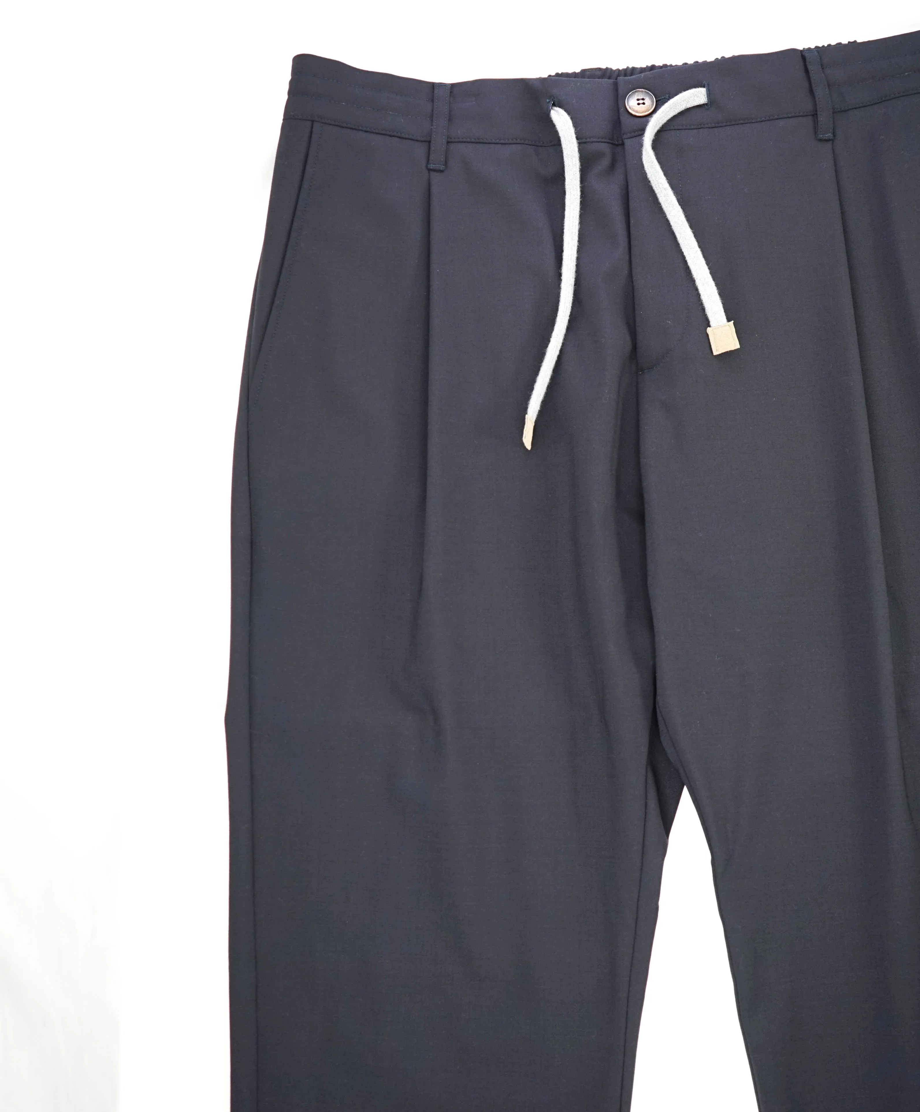 ELEVENTY - JOGGER *SUEDE Draw String* Navy Dress/Casual Pants- 38W
