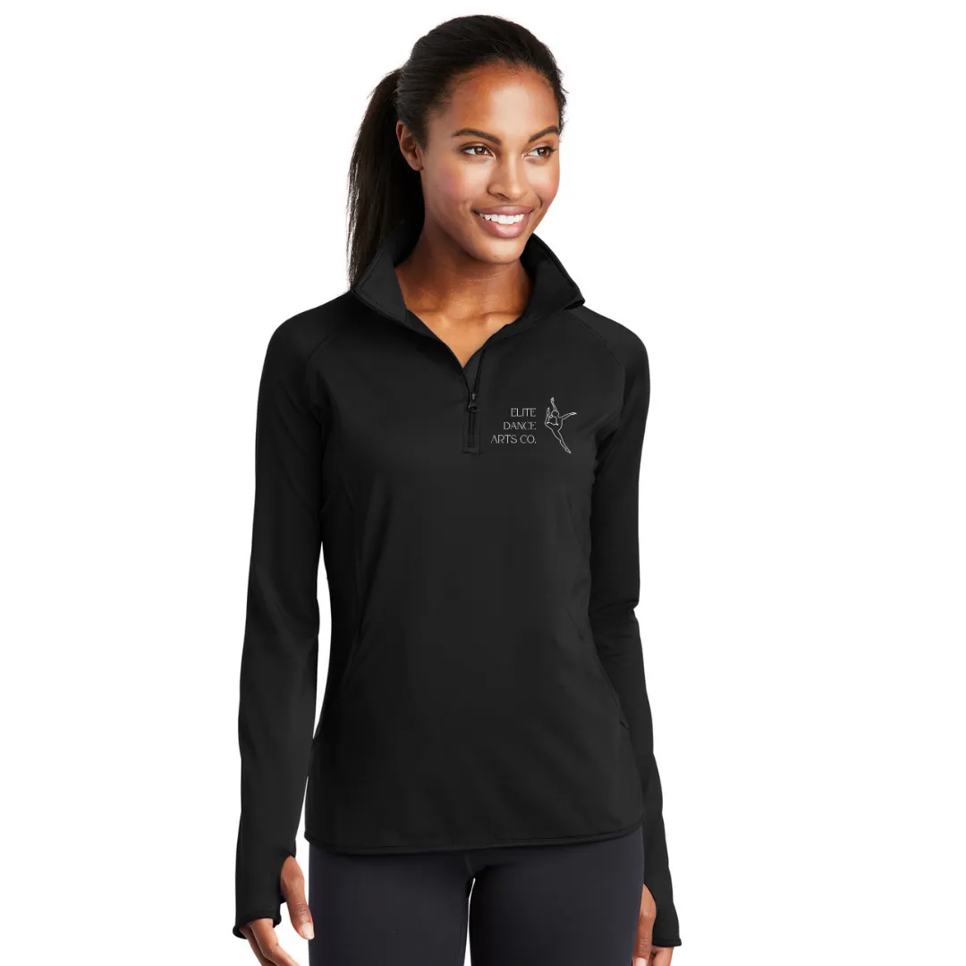 Elite Dance Ladies Sport-Wick® Stretch 1/2-Zip Pullover