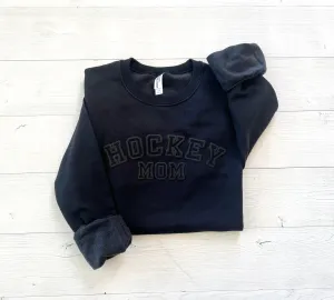 Embossed Hockey Mom Sweatshirt