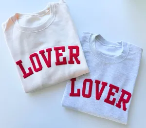 Embossed Puff Lover Varsity Sweatshirt