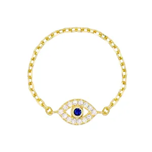 Evil Eye Chain Ring