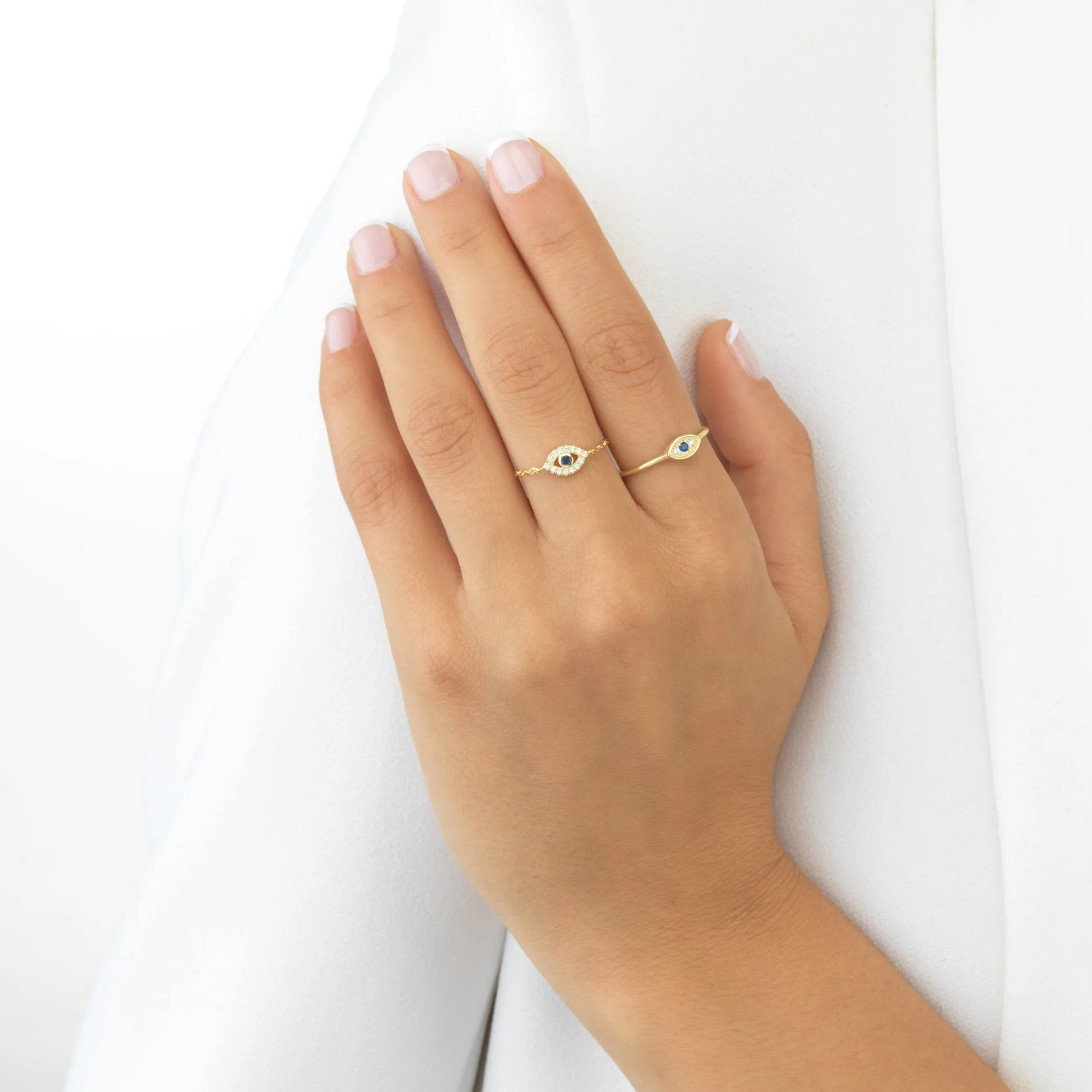 Evil Eye Chain Ring