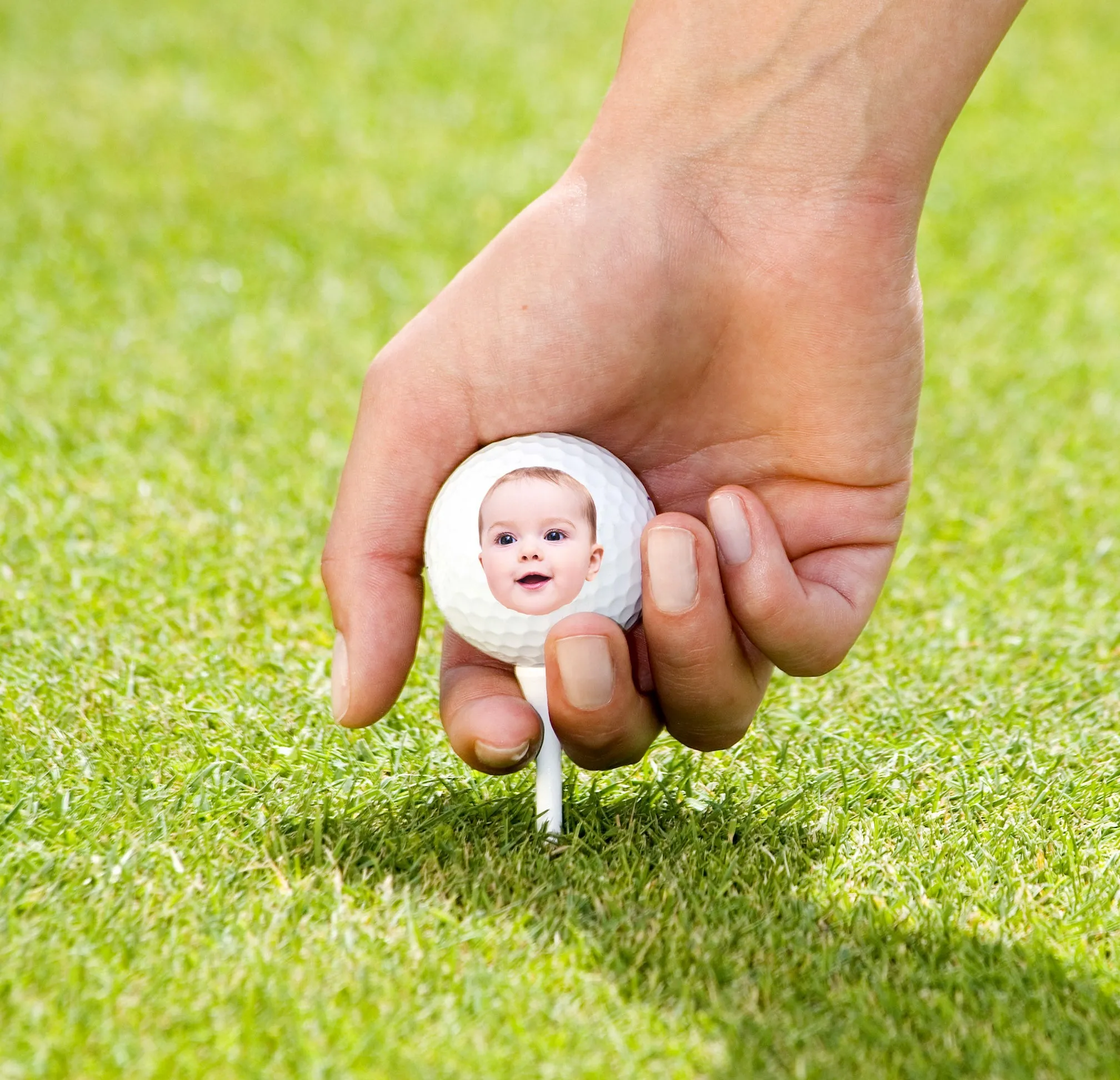 Face balls - Your face on a golf ball, set of 3 Custom golf balls