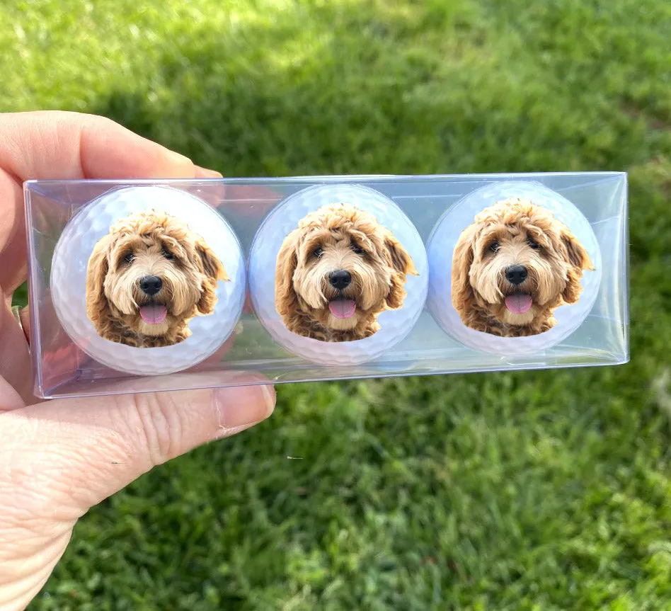 Face balls - Your face on a golf ball, set of 3 Custom golf balls