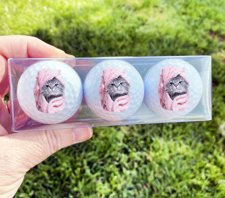 Face balls - Your face on a golf ball, set of 3 Custom golf balls