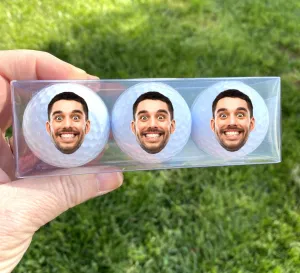 Face balls - Your face on a golf ball, set of 3 Custom golf balls
