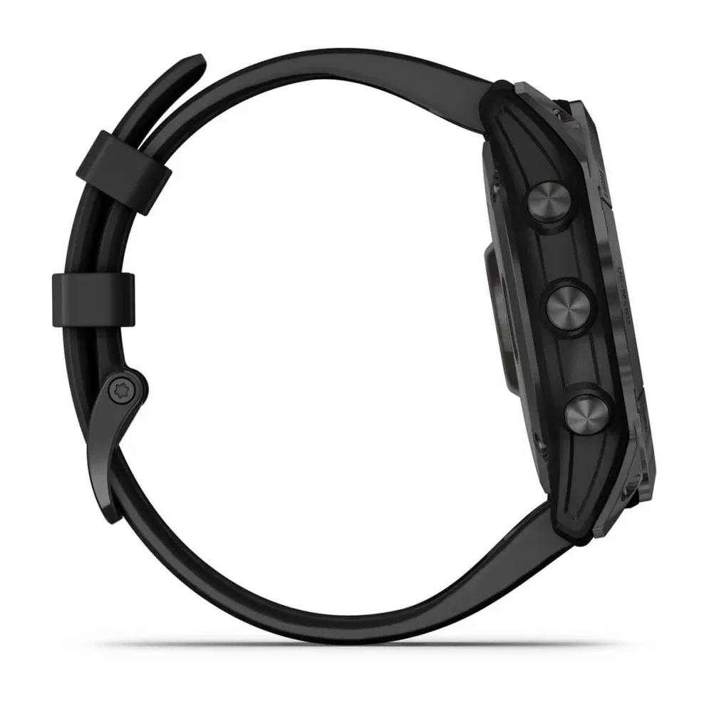 Fenix 7X Sapphire Solar - Carbon Gray DLC Titanium with Black Band