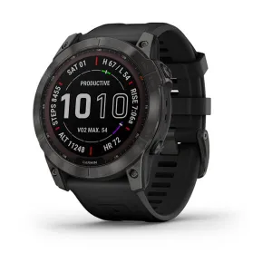 Fenix 7X Sapphire Solar - Carbon Gray DLC Titanium with Black Band