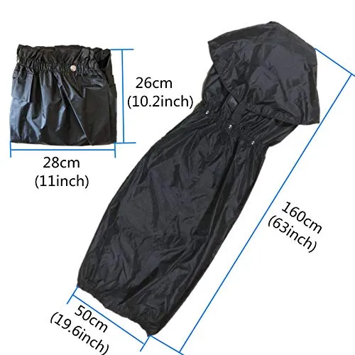 FINGER TEN Golf Bag Rain Hood Cover Pack, Black Rain Cape Umbrella for Golf Cart Bags, Fit Almost All Golfbags (Large Golf Rain Hood Cover)