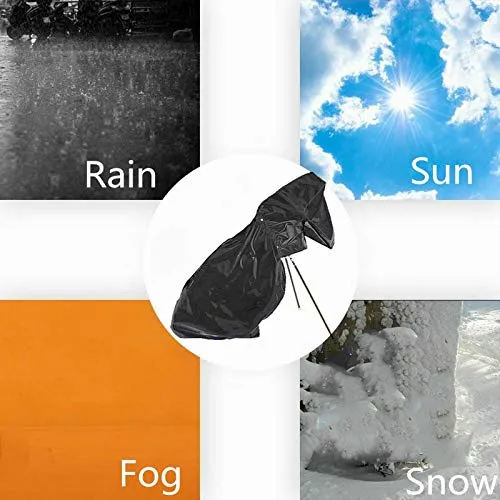 FINGER TEN Golf Bag Rain Hood Cover Pack, Black Rain Cape Umbrella for Golf Cart Bags, Fit Almost All Golfbags (Large Golf Rain Hood Cover)