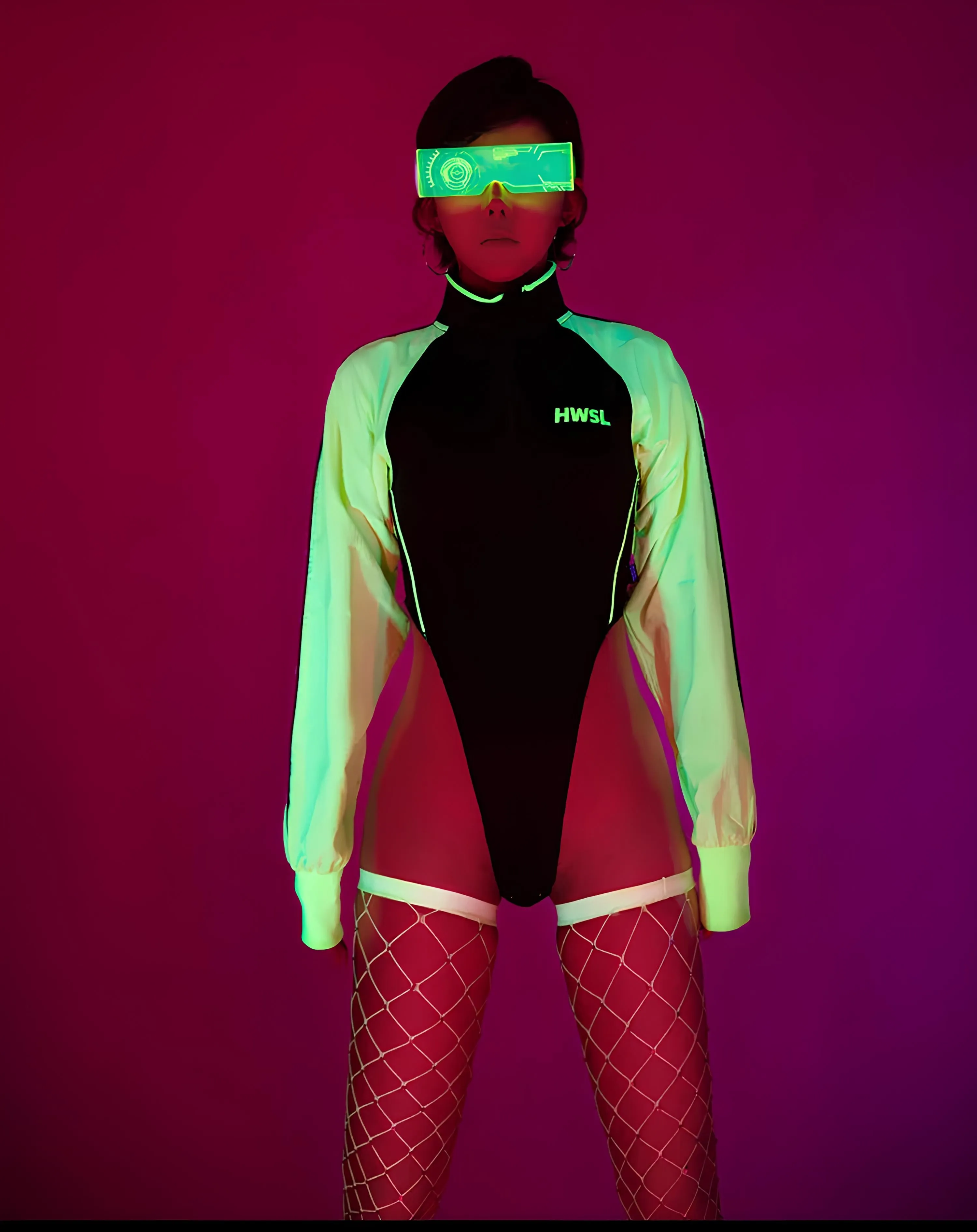 Fluorescence Bold Bodysuit - Sexy Rave & Nightclub Dance Costume