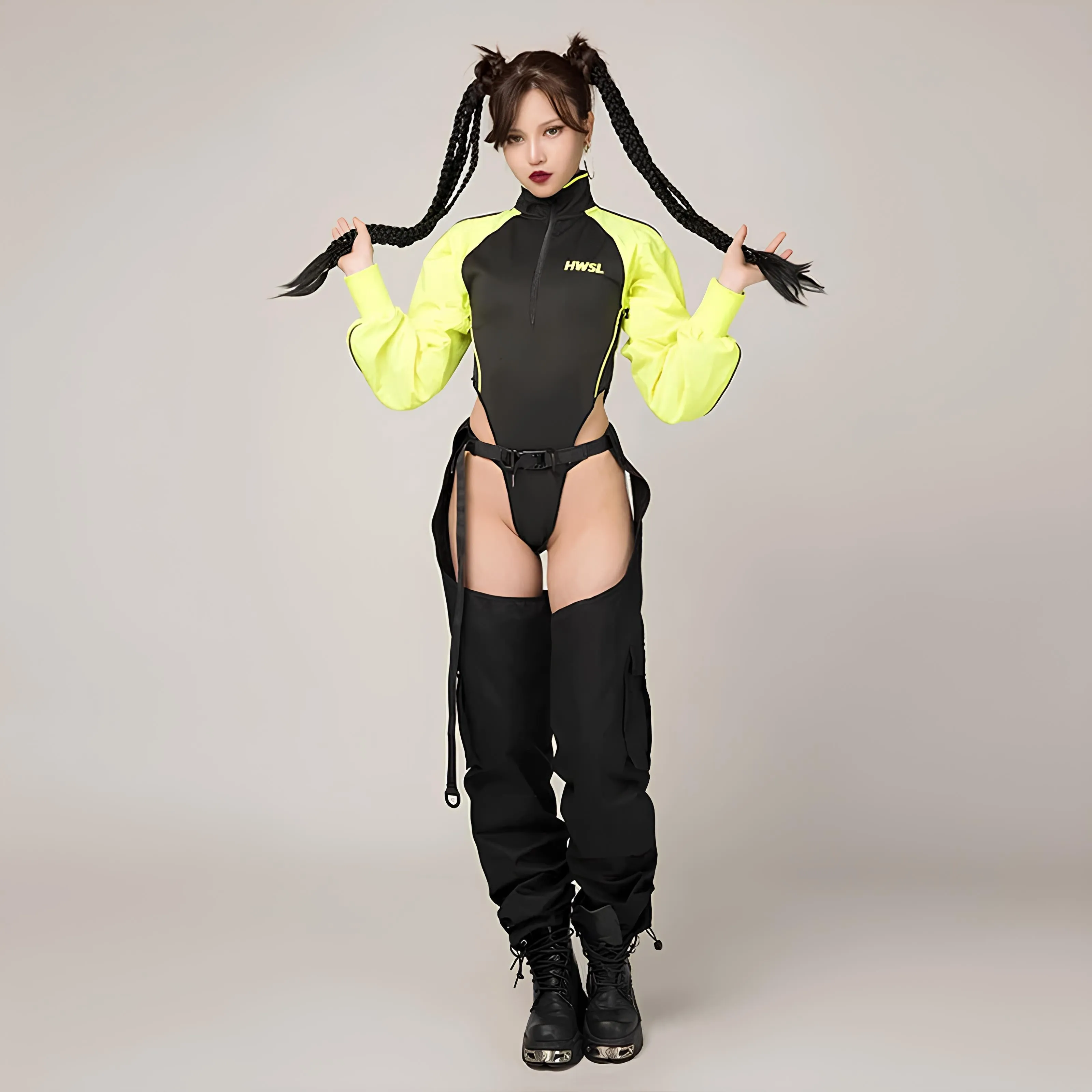 Fluorescence Bold Bodysuit - Sexy Rave & Nightclub Dance Costume