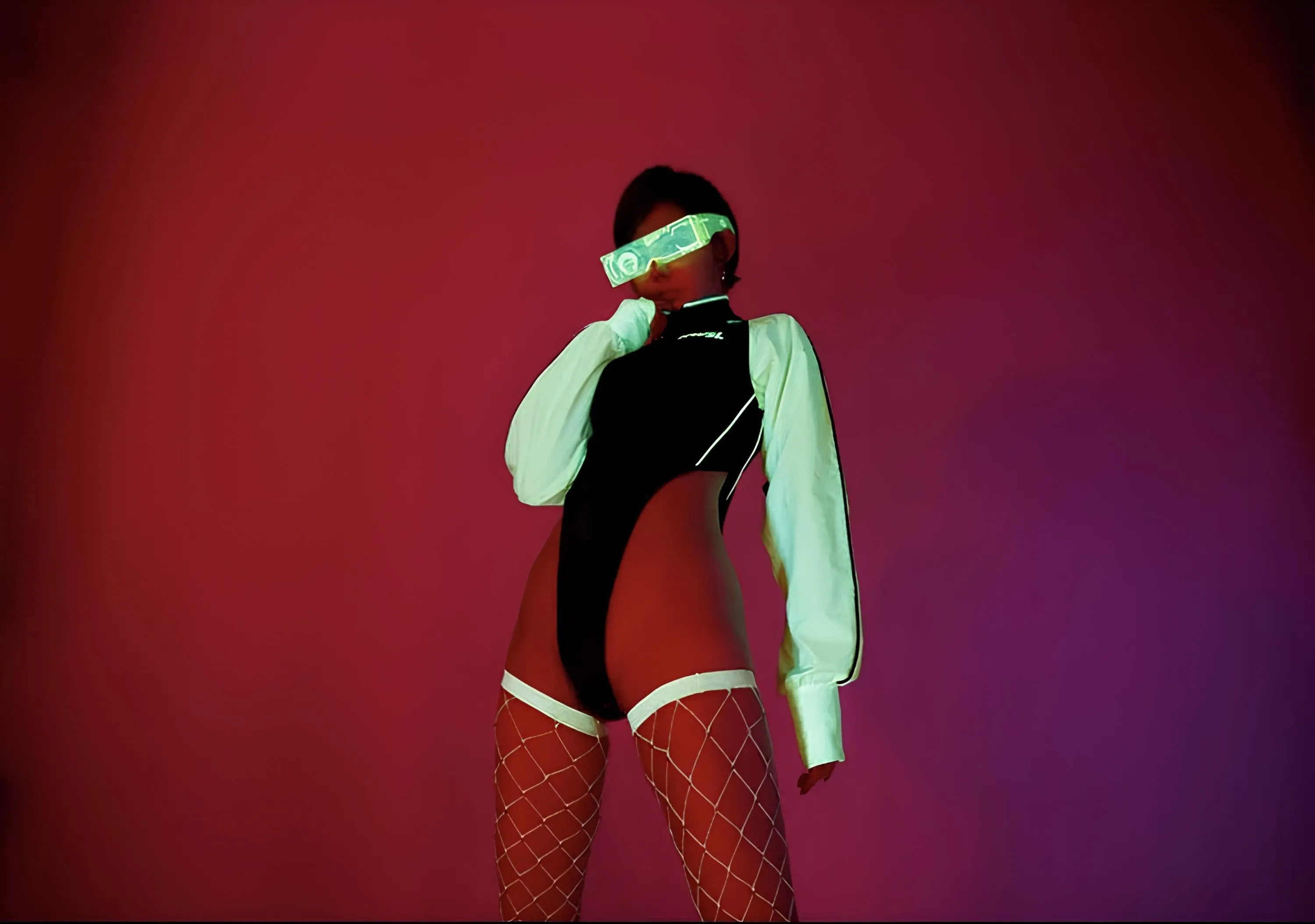 Fluorescence Bold Bodysuit - Sexy Rave & Nightclub Dance Costume